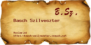 Basch Szilveszter névjegykártya